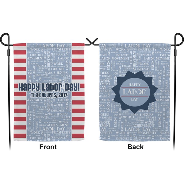 Labor Day Garden Flag - Double Sided Front and Back