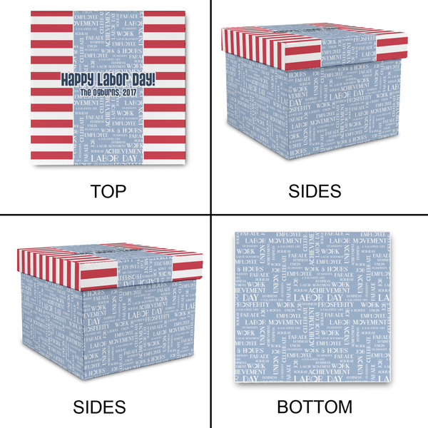 Labor Day Gift Boxes with Lid - Canvas Wrapped - Medium - Approval