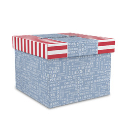Labor Day Gift Box with Lid - Canvas Wrapped - Medium (Personalized)