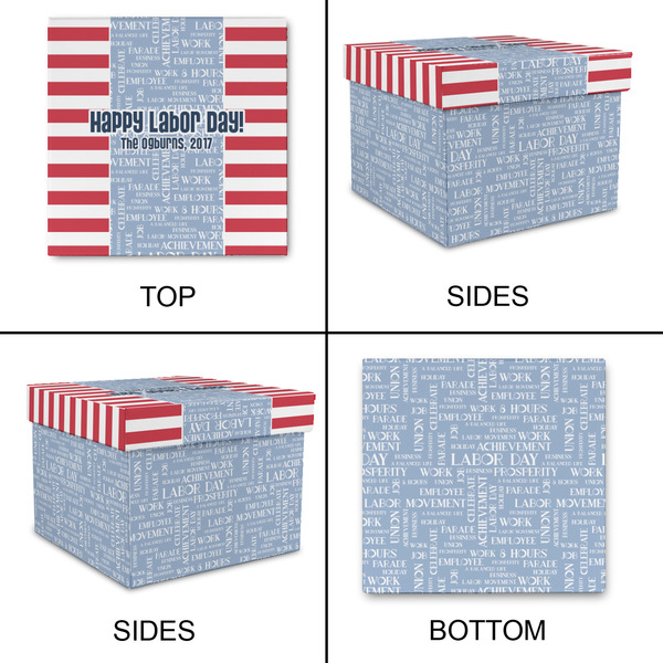 Labor Day Gift Boxes with Lid - Canvas Wrapped - Small - Approval