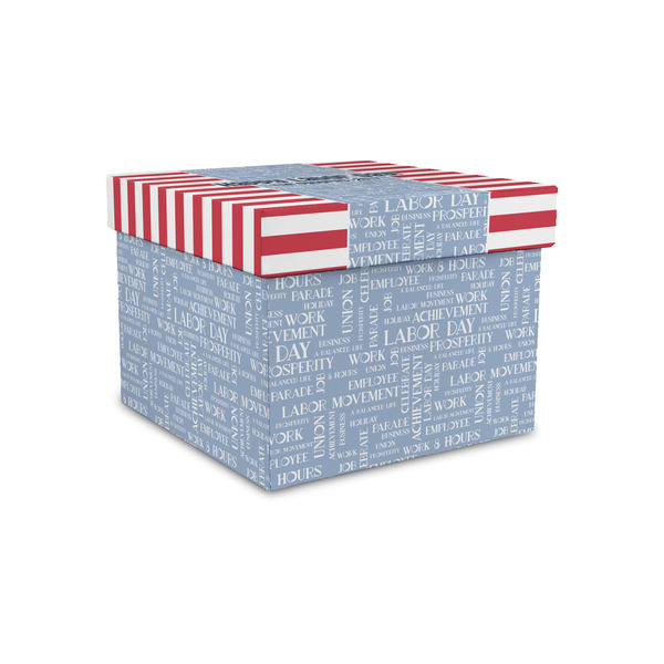 Custom Labor Day Gift Box with Lid - Canvas Wrapped - Small (Personalized)