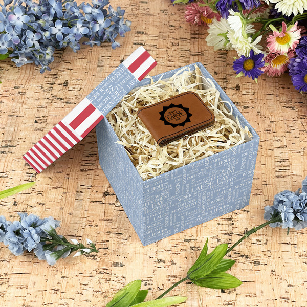 Labor Day Gift Boxes with Lid - Canvas Wrapped - Small - In Context