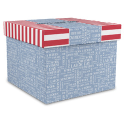 Labor Day Gift Box with Lid - Canvas Wrapped - X-Large (Personalized)