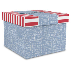 Labor Day Gift Box with Lid - Canvas Wrapped - XX-Large (Personalized)