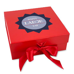 Labor Day Gift Box with Magnetic Lid - Red