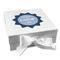 Labor Day Gift Boxes with Magnetic Lid - White - Front