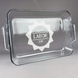 Labor Day Glass Baking and Cake Dish (Personalized)
