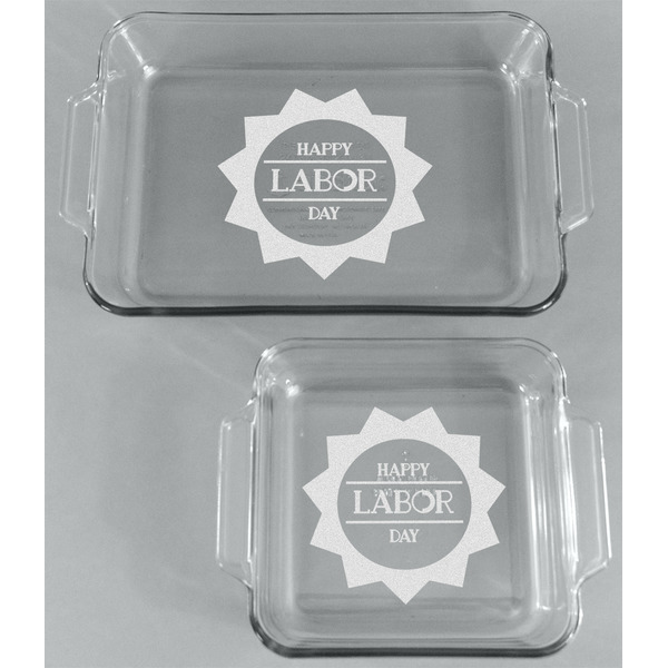 Labor Day Glass Baking Dish Set - FRONT