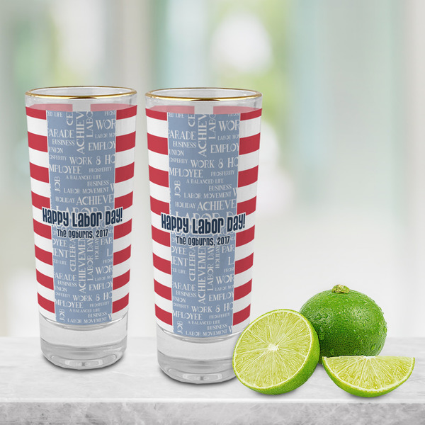 Labor Day Glass Shot Glass - 2 oz - LIFESTYLE