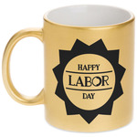 Labor Day Metallic Gold Mug (Personalized)