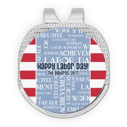 Labor Day Golf Ball Marker - Hat Clip - Silver