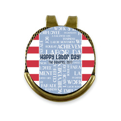 Labor Day Golf Ball Marker - Hat Clip - Gold