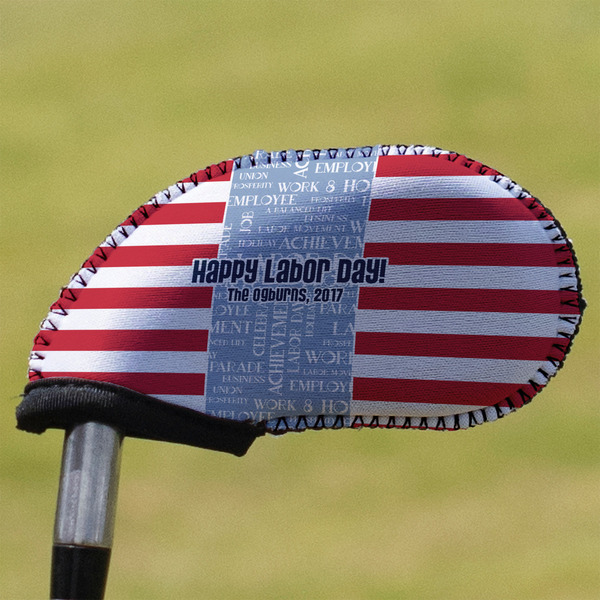 Custom Labor Day Golf Club Iron Cover (Personalized)