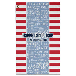 Labor Day Golf Towel - Poly-Cotton Blend w/ Name or Text