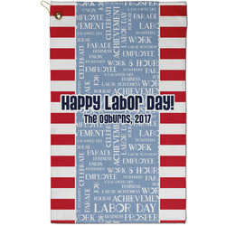 Labor Day Golf Towel - Poly-Cotton Blend - Small w/ Name or Text