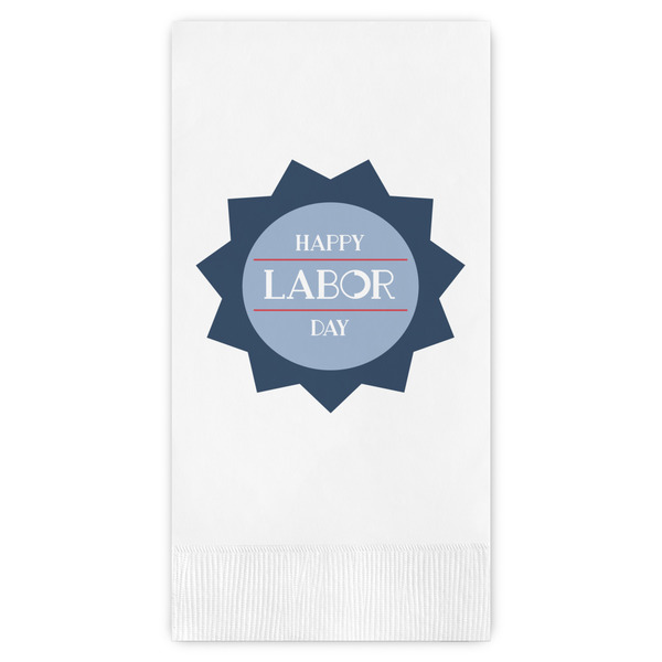 Custom Labor Day Guest Napkins - Full Color - Embossed Edge
