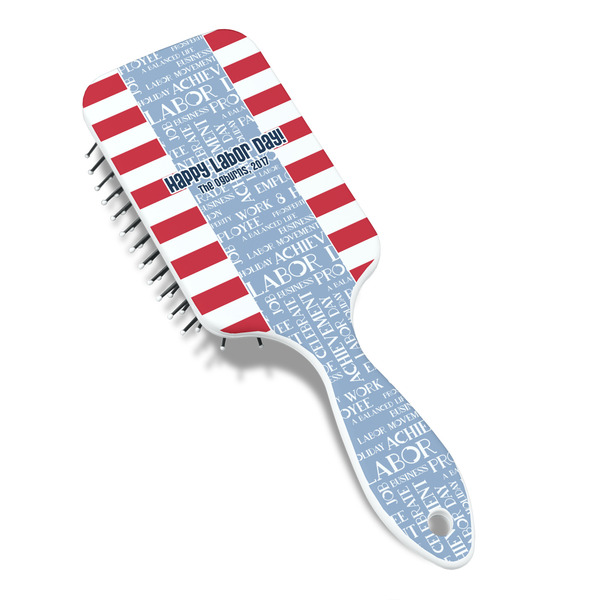 Labor Day Hair Brush - Angle View
