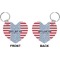 Labor Day Heart Keychain (Front + Back)