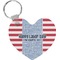Labor Day Heart Keychain (Personalized)