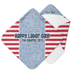 Labor Day Hooded Baby Towel (Personalized)
