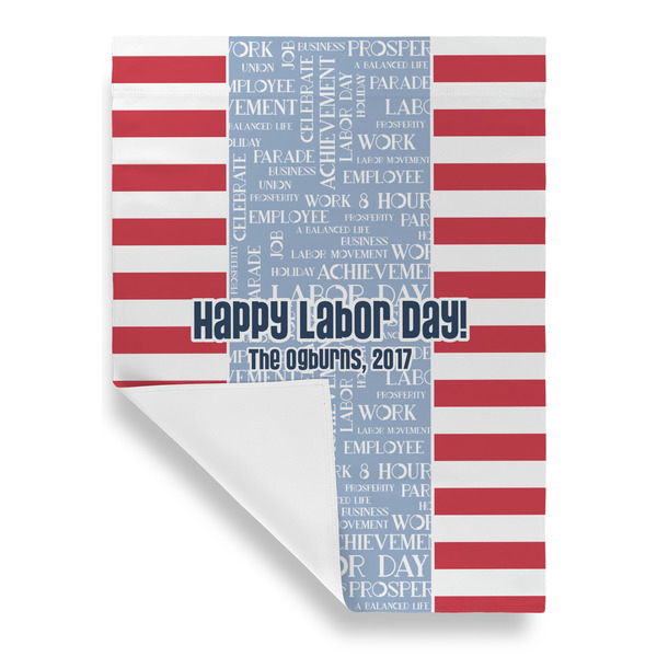 Labor Day House Flags - Single Sided - FRONT FOLDED
