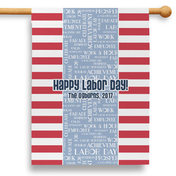 Labor Day 28" House Flag - Double Sided (Personalized)