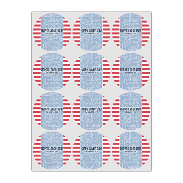 Labor Day Icing Circle - Small - Set of 12