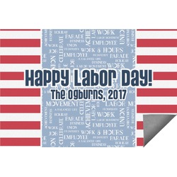 Labor Day Indoor / Outdoor Rug - 6'x8' w/ Name or Text