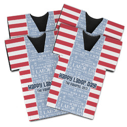 Labor Day Jersey Bottle Cooler - Set of 4 (Personalized)