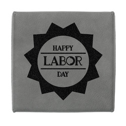 Labor Day Jewelry Gift Box - Engraved Leather Lid