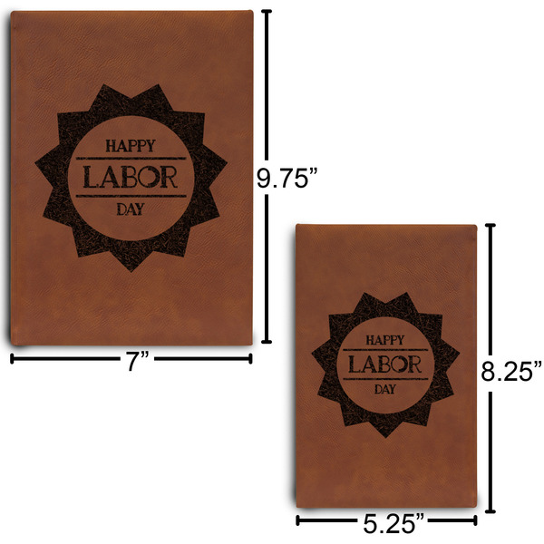 Labor Day Journal Size Comparisons w/ Dimensions