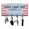 Labor Day Key Hanger w/ 4 Hooks & Keys