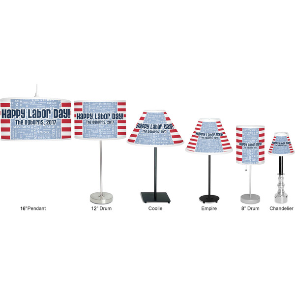 Labor Day Lamp Full View Size Comparison