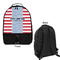 Labor Day Large Backpack - Black - Front & Back View