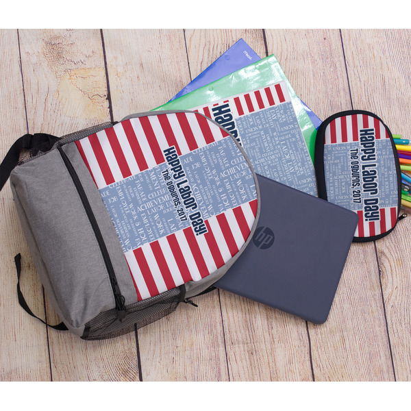 Labor Day Large Backpack - Gray - With Stuff