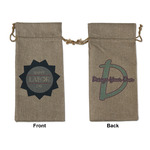 Labor Day Large Burlap Gift Bag - Front & Back (Personalized)