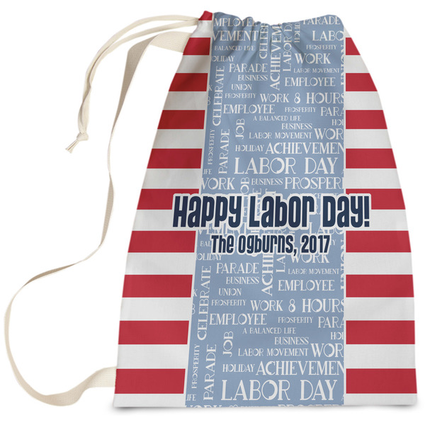 Custom Labor Day Laundry Bag - Large (Personalized)
