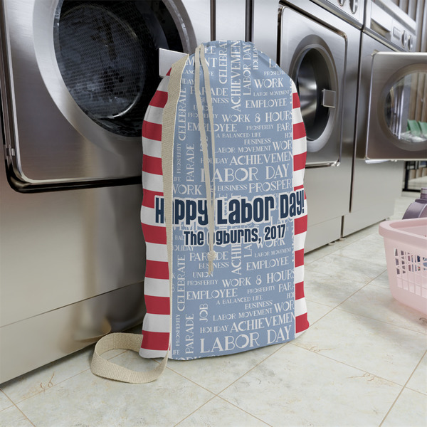 Labor Day Large Laundry Bag - In Context