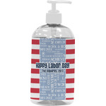 Labor Day Plastic Soap / Lotion Dispenser (16 oz - Large - White) (Personalized)