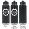 Labor Day Laser Engraved Water Bottles - 2 Styles - Front & Back View