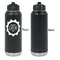 Labor Day Laser Engraved Water Bottles - Front Engraving - Front & Back View