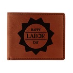 Labor Day Leatherette Bifold Wallet - Double Sided (Personalized)