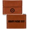 Labor Day Leather Business Card Holder - Front Back
