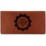 Labor Day Leatherette Checkbook Holder - Single Sided