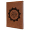 Labor Day Leather Sketchbook - Large - Double Sided - Angled View