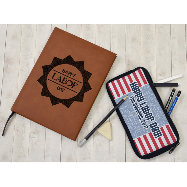 Labor Day Leather Sketchbook - Large - Single Sided - In Context