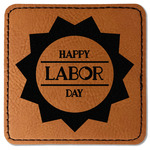 Labor Day Faux Leather Iron On Patch - Square