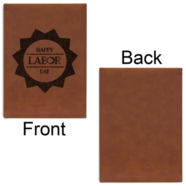 Labor Day Leatherette Sketchbooks - Large - Single Sided - Front & Back View