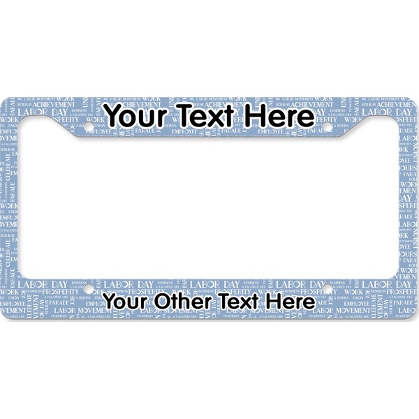 Labor Day License Plate Frame Wide