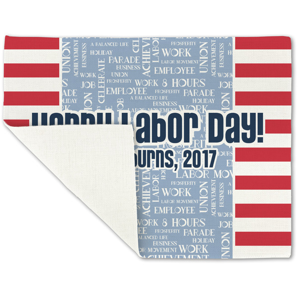 Labor Day Linen Placemat - Folded Corner (single side)